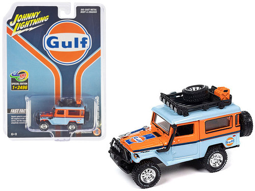Y 1980 Toyota Land Cruiser Light Blue and Orange (Rusted Version
