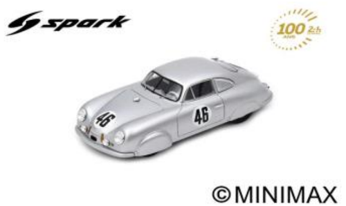 1/43 Spark 1951 Porsche 356 No.46 20th 24H Le Mans 1st time Porsche at Le Mans A. Veuillet - E. Mouche Car Model