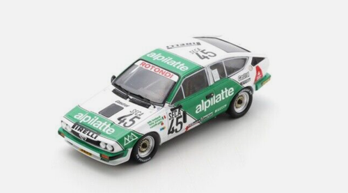 1/43 Spark 1982 Alfa Romeo Alfetta GTV6 No.45 Luigi Racing Bastos 24H Spa L. Lombardi - M. Gallo - T. Palma Car Model