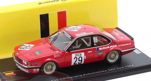 1/43 Spark 1984 BMW 635 Csi No.29 Bavaria Automobiles 24H Spa C. Ballot Lena - G. Bleynie - R. Metge Car Model