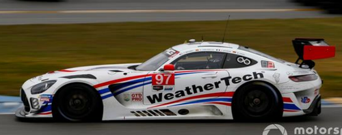1/43 Spark 2022 Mercedes-AMG GT3 No.97 WeatherTech Racing 24H Daytona C. MacNeil - D. Juncadella - M. Engel - J. Gounon Car Model