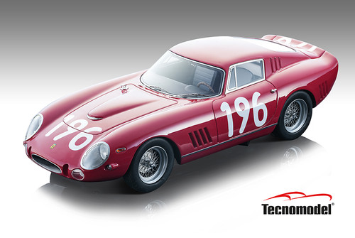 1/18 Tecnomodel Ferrari 275 GTB/C Competizione Targa Florio 1965 Car #196 G. Biscaldi, B. Deserti Car Model
