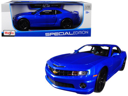 1/18 Maisto 2010 Chevrolet Camaro RS SS Light Blue with Black Wheels Diecast Car Model