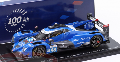 1/43 Spark Oreca 07 - Gibson No.48 IDEC SPORT Winner Hyperpole LM P2 class 24H Le Mans 2023 P. Lafargue - P-L. Chatin - L. Hörr Car Model