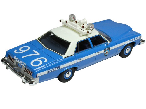 1976 Pontiac Catalina Blue and White "NYPD (New York City Police Department)" Limited Edition to 250 pieces Worldwide 1/43 Model Car by Goldvarg Collection