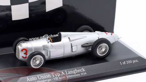 1/43 Minichamps Auto Union Typ A Langheck #3 ADAC Eifelrennen A. Momberger Car Model