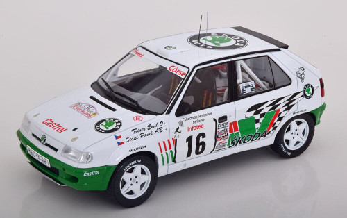 1/18 Ixo 1995 Skoda Felicia Kit Car #16 rally Tour de Coirse Skoda Motorsport Emil Triner, Pavel Stanc Car Model