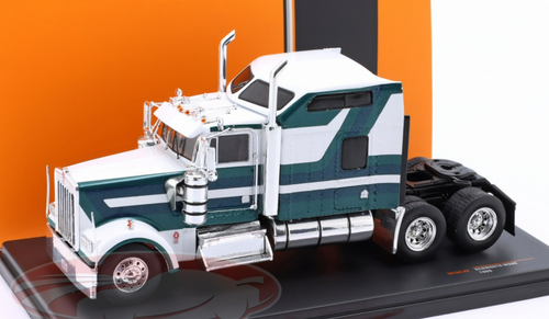 1/43 Ixo 1990 Kenworth W900 Big Sleeper Tractor (White & Green) Car Model