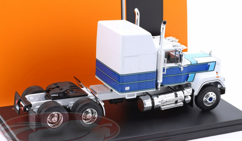 1/43 Ixo 1985 Mack Superliner Magnum Tractor (White & Blue) Car Model