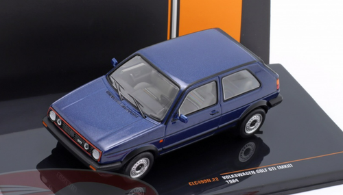 1/43 Ixo 1984 Volkswagen VW Golf 2 GTI (Blue Metallic) Car Model