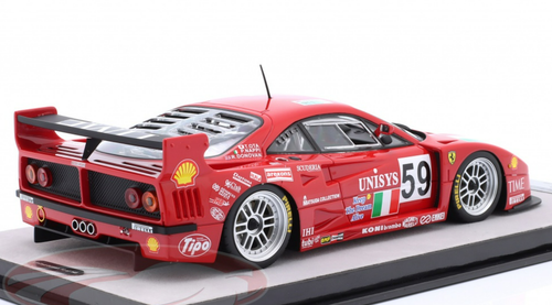 1/18 Tecnomodel 1995 Ferrari F40 GTE #59 24h LeMans Ennea SRL Piero Nappi, Tetsuya Oota, Robin Donovan Car Model
