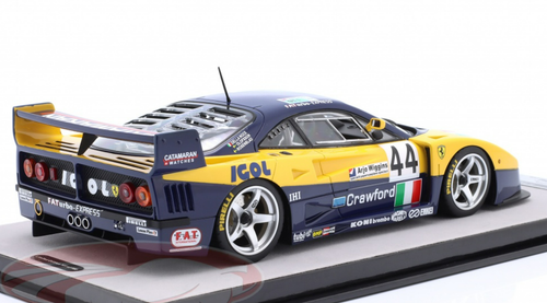 1/18 Tecnomodel 1996 Ferrari F40 GTE #44 24h LeMans Ennea SRL Igol Anders Olofsson, Carl Rosenblad, Luciano Della Noce Car Model