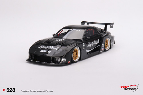 1/18 Top Speed Mazda RX-7 LB-Super Silhouette Liberty Walk (Black) Car Model