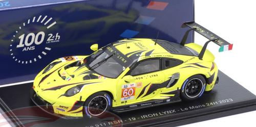 1/43 Spark Porsche 911 RSR - 19 No.60 IRON LYNX 24H Le Mans 2023 C. Schiavoni - M. Cressoni - A. Picariello Car Model