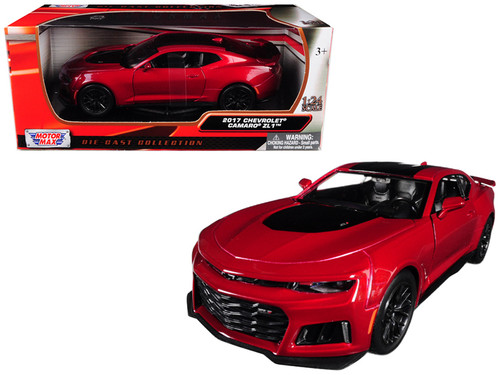 1/24 Motormax 2017 Chevrolet Chevy Camaro ZL1 Burgundy Diecast Car Model