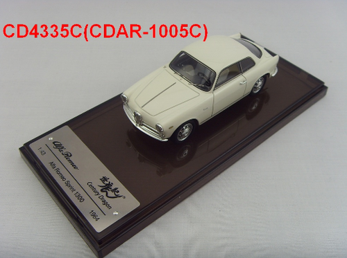 1/43 Century Dragon Alfa Romeo Sprint 1300 White Resin Car Model