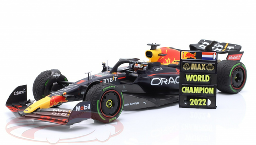 1/18 Minichamps 2022 Formula 1 Max Verstappen Red Bull RB18 #1 Winner Japan GP World Champion Car Model with Collector Box