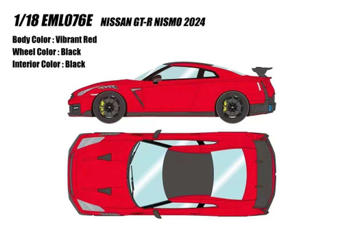1/18 Makeup 2024 Nissan Skyline GT-R R35 Nismo (Vibrant Red) Car Model