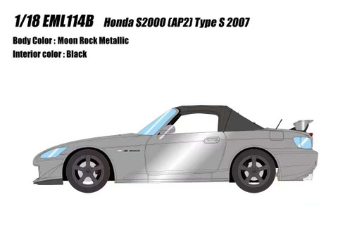 1/18 Makeup 2007 Honda S2000 Type S (Moon Rock Metallic Grey) Car Model