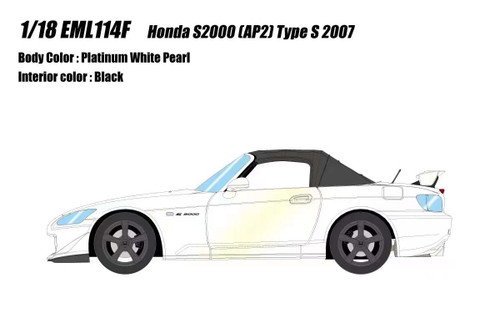 1/18 Makeup 2007 Honda S2000 Type S (Platinum White Pearl) Car Model