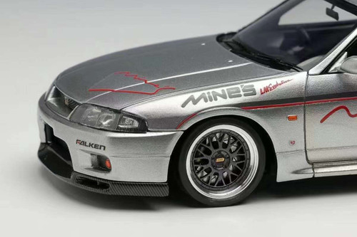 1/43 Makeup Eidolon Nissan Skyline GT-R R33 Mine's (Sonic Silver) Car Model