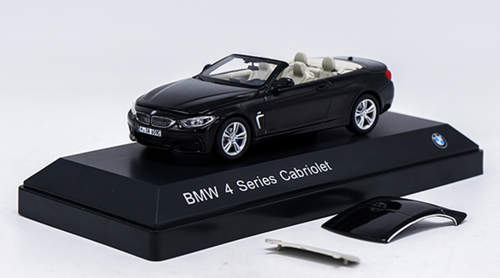 1/43 Dealer Edition BMW F33 4 Series Convertible Cabriolet (Black) Diecast Car Model