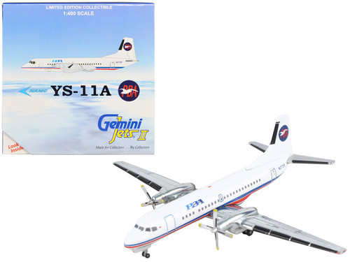 NAMC YS-11A Commercial Aircraft "Provincetown-Boston Airlines (PBA)" White with Red and Blue Stripes 1/400 Diecast Model Airplane by GeminiJets