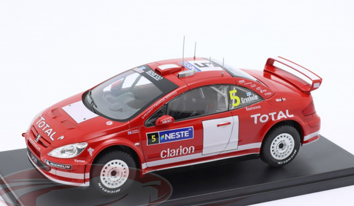 1/24 Altaya 2004 Peugeot 307 WRC #5 Winner Rallye Finland Marlboro Peugeot Total Marcus Grönholm, Timo Rautiainen Car Model