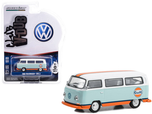 1968 Volkswagen Type 2 (T2) Bus Light Blue with White Top and