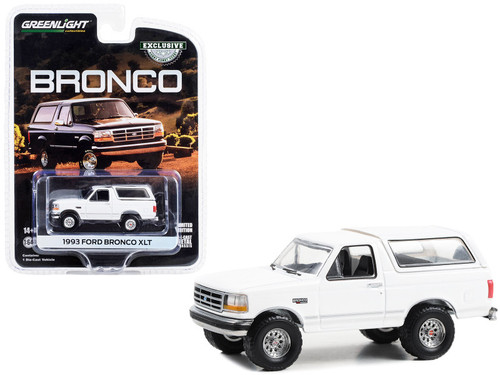 1/64 Greenlight 1993 Ford Bronco XLT (Oxford White) Diecast