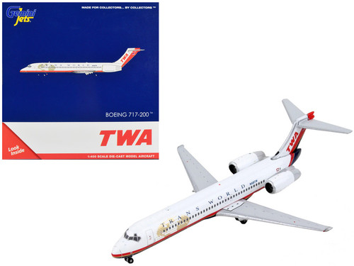 Boeing 717-200 Commercial Aircraft "Trans World Airlines" White with Red Stripes 1/400 Diecast Model Airplane by GeminiJets