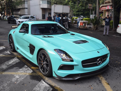 1/18 HH Model Mercedes-Benz SLS AMG Black Series (Tiffany Blue) Resin Car Model Limited 60 Pieces