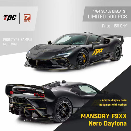 1/64 DCM & TPC Ferrari Mansory SF90 F9XX Hardtop (Nero Daytona