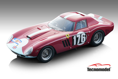 1/18 Tecnomodel Ferrari 250 GTO 64 Tour de France 1964 Car #176 D. Piper - J. Siffert Car Model