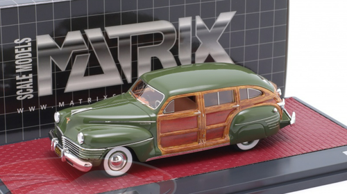 1/43 Matrix 1942 Chrysler Town & Country Wagon (Green) Car Model