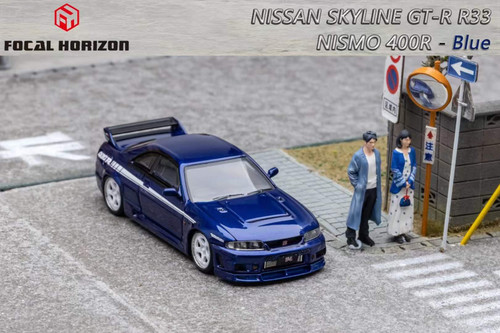1/64 Focal Horizon FH Nissan Skyline GT-R R33 Nismo 400R (Dark Blue) Diecast Car Model