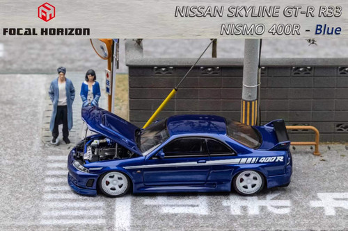 1/64 Focal Horizon FH Nissan Skyline GT-R R33 Nismo 400R (Dark Blue) Diecast Car Model