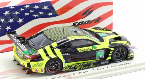 1/43 Spark 2021 Lexus RCF GT3 #12 24h Daytona AIM Vasser Sullivan Racing Robert Megennis, Zach Veach, Townsend Bell, Frankie Montecalvo Car Model