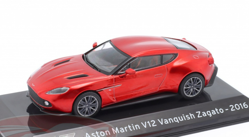 1/43 Altaya 2016 Aston Martin V12 Vanquish Zagato (Red Metallic) Diecast Car Model
