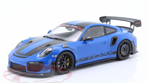 1/18 Minichamps Porsche 911 (991.2) GT2 RS MR Manthey Racing (Blue) Car Model