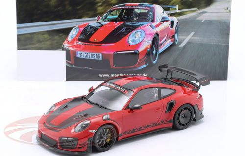 1/18 Minichamps Porsche 911 (991.2) GT2 RS MR Manthey Racing Record Lap (Red) Car Model