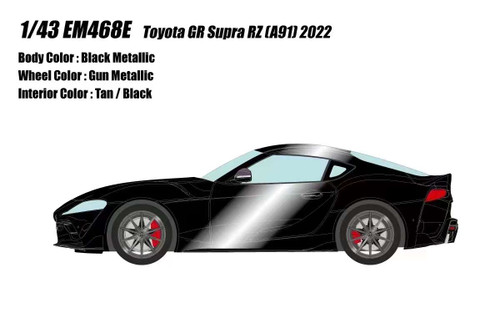 1/43 Makeup 2022 Toyota GT Supra TZ (A91) (Black Metallic) Car Model