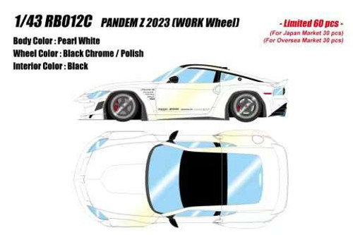 1/43 Makeup 2023 Nissan Pandem Z (Pearl White) Car Model