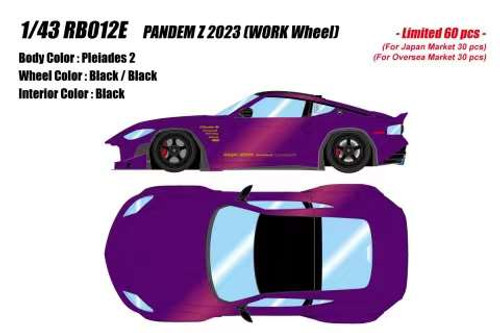 1/43 Makeup 2023 Nissan Pandem Z (Purple) Car Model