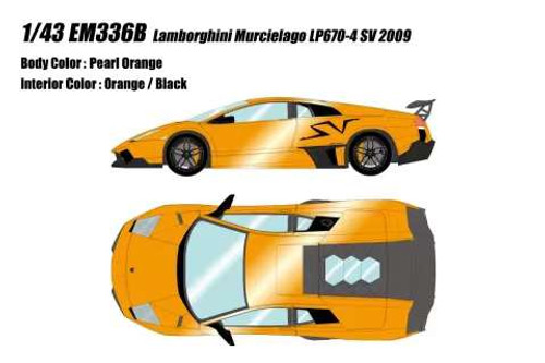 1/43 Makeup 2009 Lamborghini Murcielago LP670-4 SV (Pearl Orange) Car Model