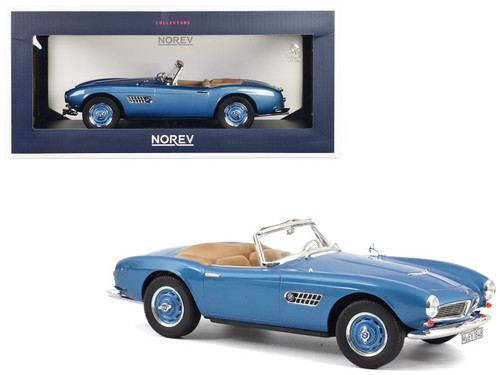 1957 BMW 507 Cabriolet Blue Metallic 1/18 Diecast Model Car by