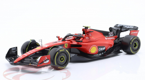 Voiture Miniature Ferrari SF23 No 55 C Sainz 2023 1/18 - 18-16812 BBURAGO