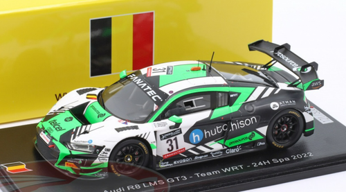 1/43 Spark 2022 Audi R8 LMS GT3 #31 24h Spa Team WRT Finlay Hutchison, Diego Menchaca, Lewis Proctor Car Model