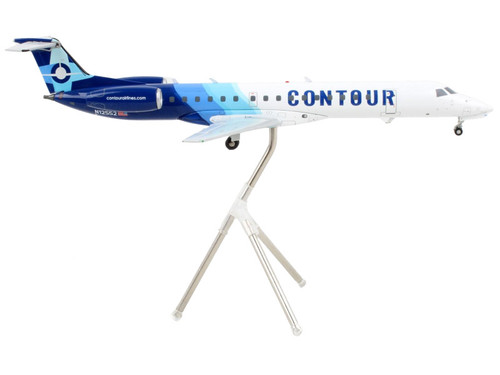 Embraer ERJ-145 Commercial Aircraft "Contour Airlines" White and Blue "Gemini 200" Series 1/200 Diecast Model Airplane by GeminiJets