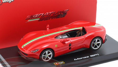 1/43 BBurago Signature 2019 Ferrari Monza SP1 (Red) Car Model